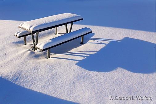 Snowy Picnic Table_11850.jpg - Photographed at Manotik, Ontario, Canada.